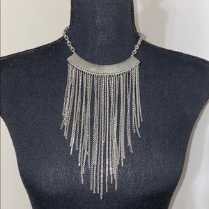 Gorgeous silver waterfall drop necklace